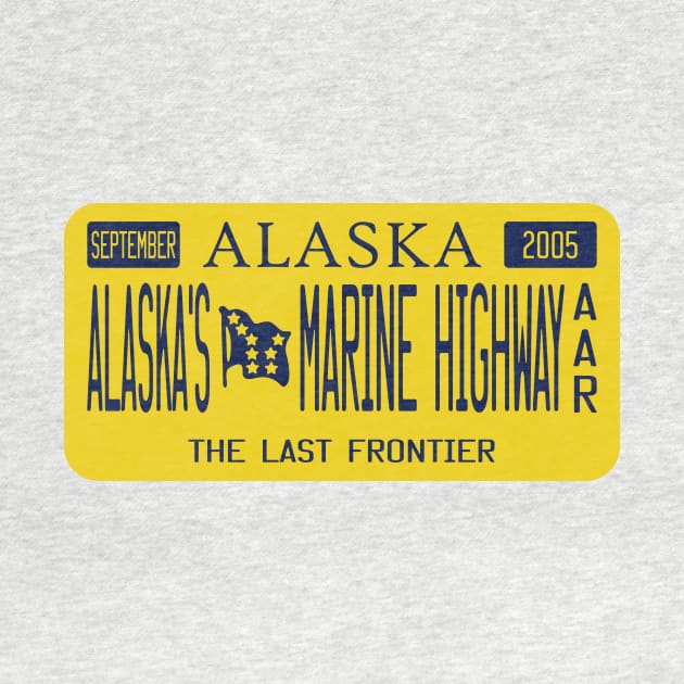 Alaska's Marine Highway All-American Road license plate by nylebuss